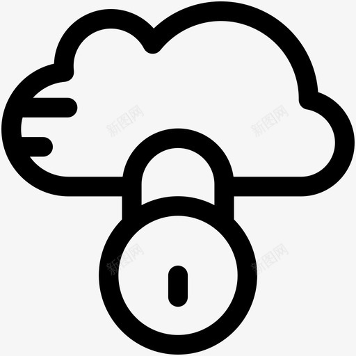 云安全云计算云存储图标svg_新图网 https://ixintu.com 云存储 云安全 云计算 犯罪和安全可爱的图标 网络 锁