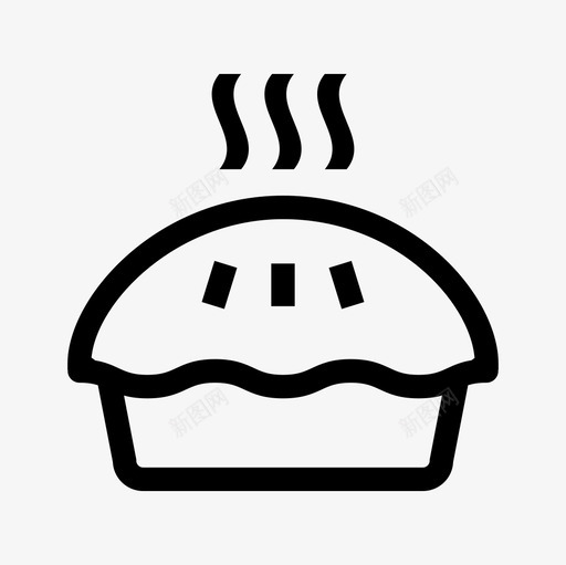 派蛋糕甜点分层蛋糕图标svg_新图网 https://ixintu.com 分层蛋糕 派蛋糕 甜点 食物和厨房轮廓图标集