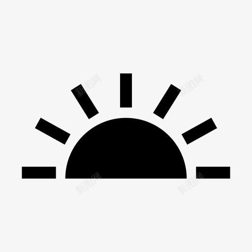 太阳日出落日图标svg_新图网 https://ixintu.com 天空 太阳 日出 日落 落日