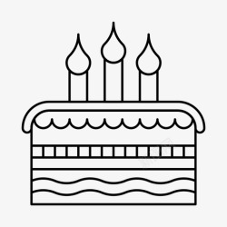 拿铁咖啡和甜点生日蛋糕蜡烛甜点图标高清图片