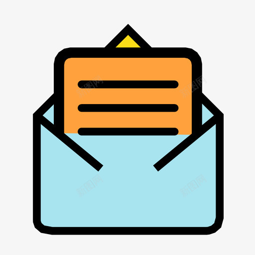 信件信封信息图标svg_新图网 https://ixintu.com 信件 信封 信息 打开的邮件