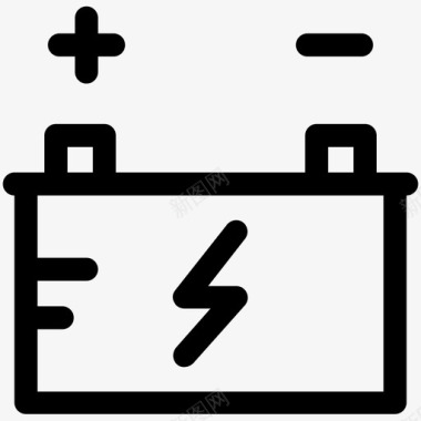 汽车电池电池充电卡车电池图标图标
