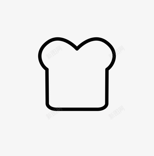 面包早餐切片面包图标svg_新图网 https://ixintu.com 切片面包 吐司 小麦 早餐 面包 食物