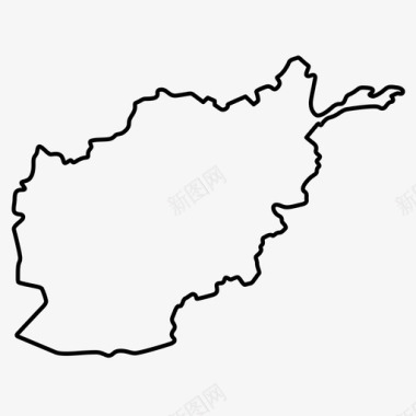 阿富汗国家地图国家图标图标