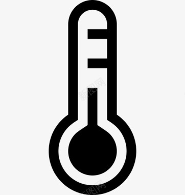 温度计发热测量图标图标