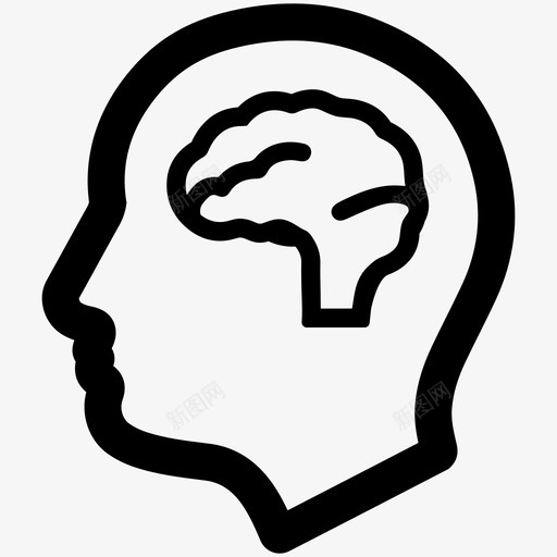 大脑人脑想法图标svg_新图网 https://ixintu.com 人脑 商业图标 大脑 想法 神经学