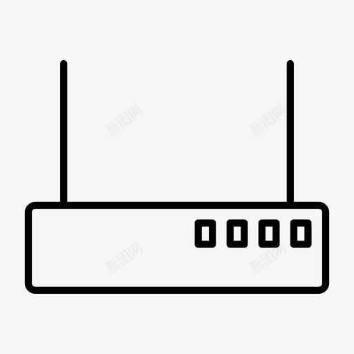 调制解调器连接互联网图标svg_新图网 https://ixintu.com 互联网 无线 有线 硬件 调制解调器 连接