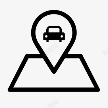 停车场地图针交通工具图标图标