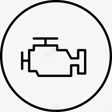 发动机汽车柴油机图标图标