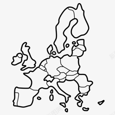 欧盟领土政治图标图标