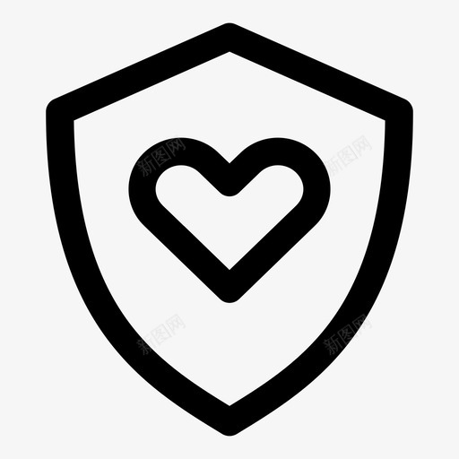 最爱的盾防病毒心脏图标svg_新图网 https://ixintu.com 安全徽章 安全标志 心脏 最爱的盾 警告 防病毒