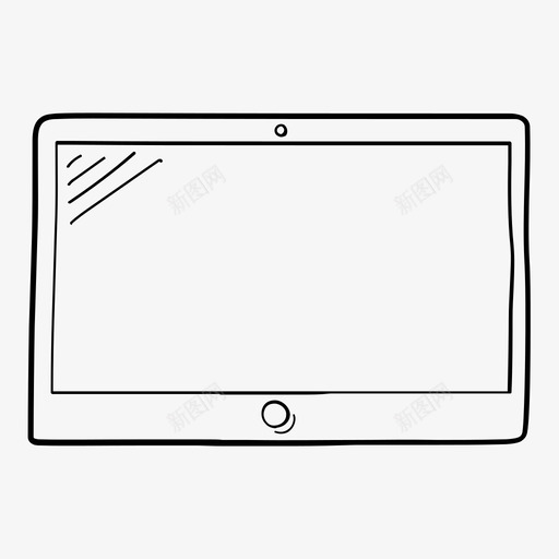 平板电脑ipad屏幕图标svg_新图网 https://ixintu.com ipad 办公 屏幕 平板电脑 触摸屏