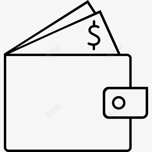 钱包货币美元图标svg_新图网 https://ixintu.com 美元 袋子 货币 贸易 钱 钱包