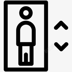 垂直运输电梯电动电梯电梯电梯图标高清图片