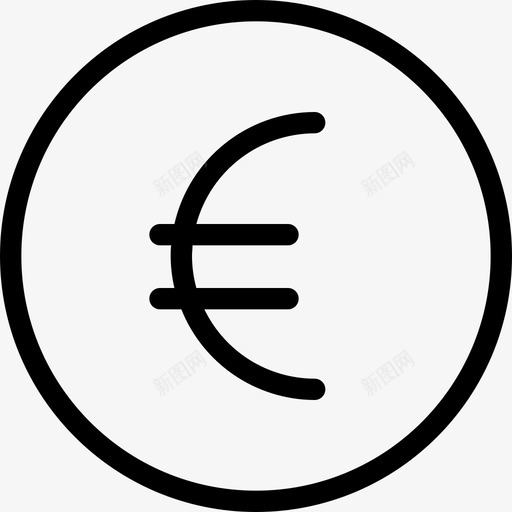 欧元纸币硬币货币图标svg_新图网 https://ixintu.com 手工艺品金融和货币 欧元纸币 硬币 经济 货币 金融