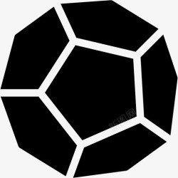 几何图形实心dodekaeder图表线条图标高清图片