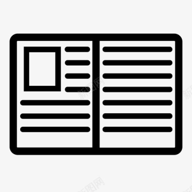 报纸文章杂志图标图标
