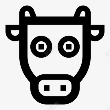 牛动物牛头图标图标