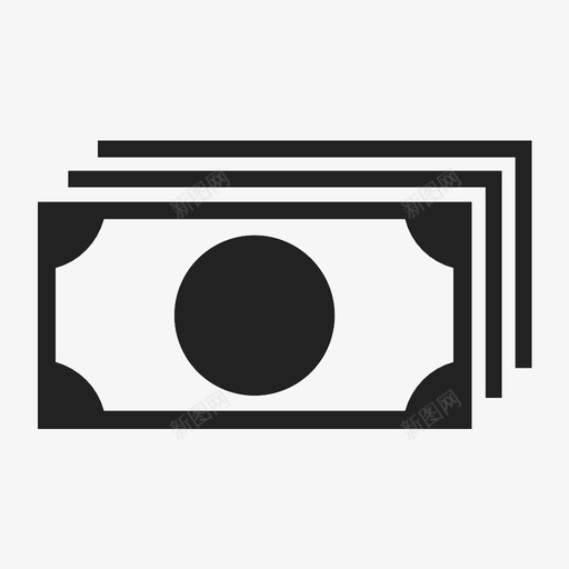 现金美元钞票收入图标svg_新图网 https://ixintu.com 收入 现金 美元钞票 金钱