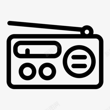 收音机音乐老式图标图标