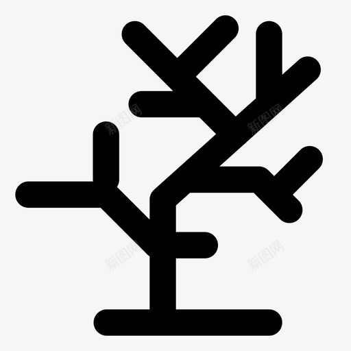 树网结构图标svg_新图网 https://ixintu.com 延伸 木材 树 树枝 森林 结构 网 自然 路径