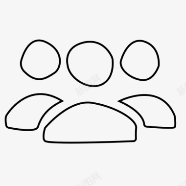 团体朋友合作图标图标