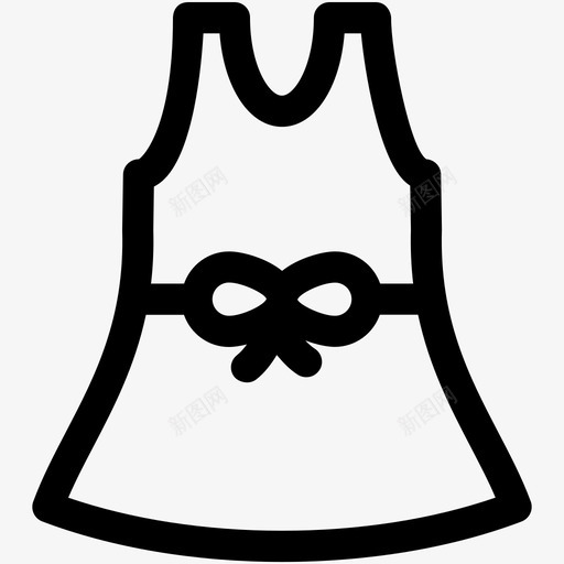 背心夏季服装女式上衣图标svg_新图网 https://ixintu.com 夏季服装 女式上衣 婴儿和儿童 背心