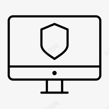 安全计算机监视器dekstopimac图标图标