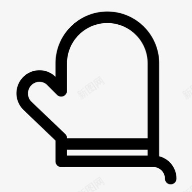 烤箱手套厨师食物图标图标