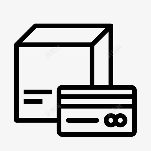 包裹盒子卡片图标svg_新图网 https://ixintu.com 信用卡 包裹 卡片 物流 物流配送 盒子
