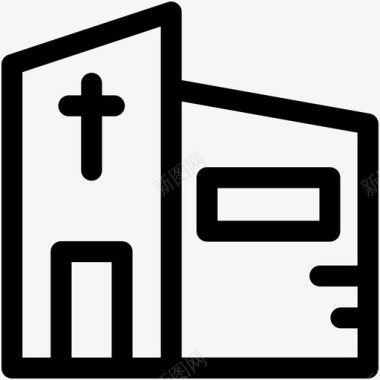 教堂大教堂小教堂图标图标