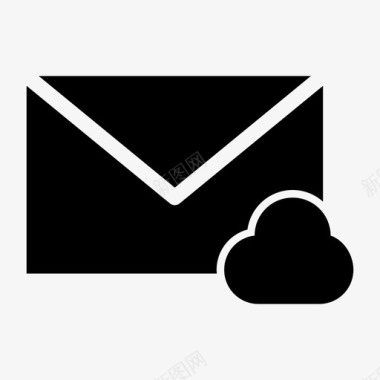 云电子邮件支票邮件信件图标图标
