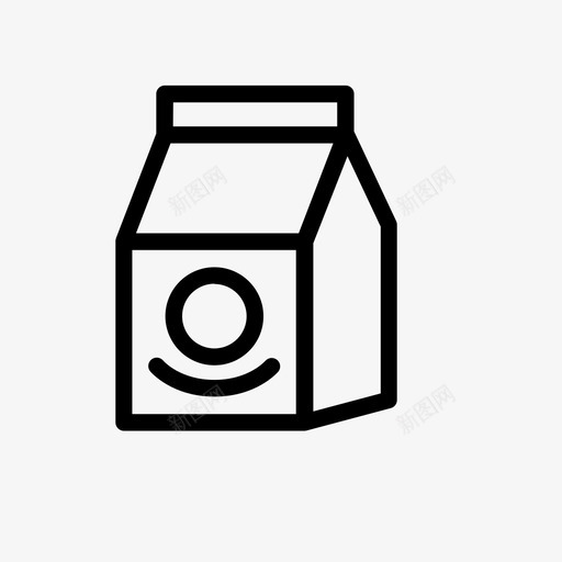 牛奶盒饮料果汁图标svg_新图网 https://ixintu.com 包装 果汁 牛奶盒 食品饮料 饮料