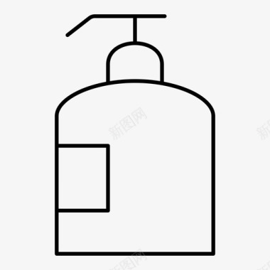 肥皂分配器化妆品凝胶图标图标