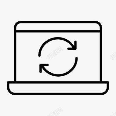 同步笔记本电脑设备笔记本电脑接口图标图标