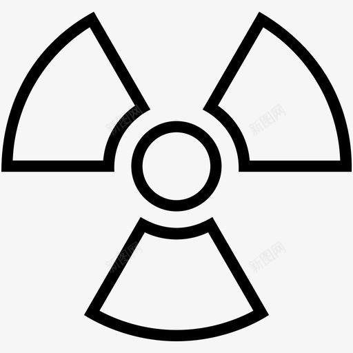有毒危险核图标svg_新图网 https://ixintu.com 医疗和健康线图标 危险 放射性 有毒 核 辐射