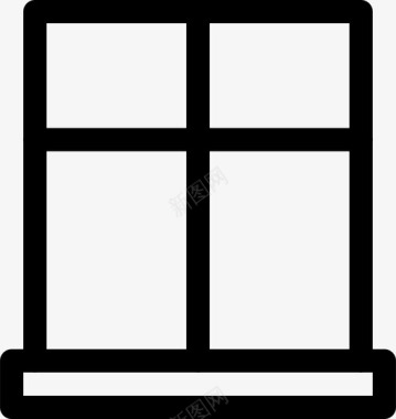 窗户玻璃玻璃窗图标图标