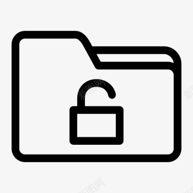 文件文件夹解锁数据存储数据库图标图标