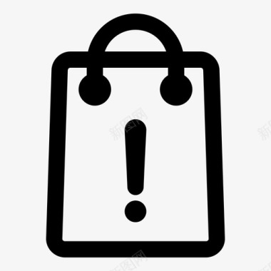 警告购物袋网上购物车网上购物图标图标