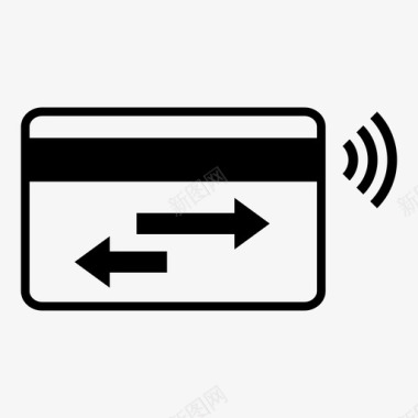 非接触式支付信用卡paypass图标图标