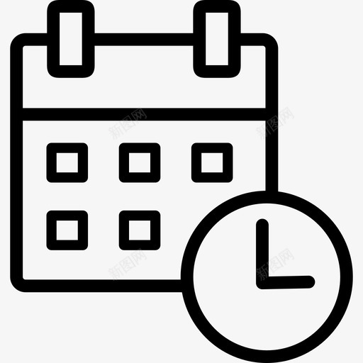 日历市场时间表图标svg_新图网 https://ixintu.com 业务 市场 日历 时间表 时间规划 目标