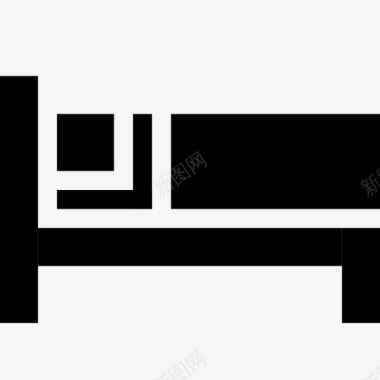 睡眠床床垫图标图标