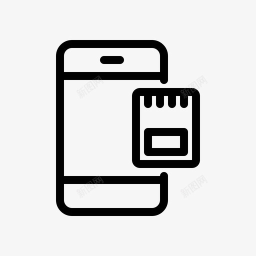 sd卡内存手机图标svg_新图网 https://ixintu.com sd卡 sim卡 内存 手机 简单的手机图标