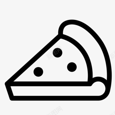 披萨快餐块图标图标