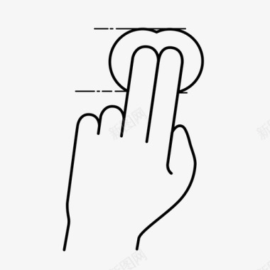 两个手指滑动触控板触摸屏图标图标