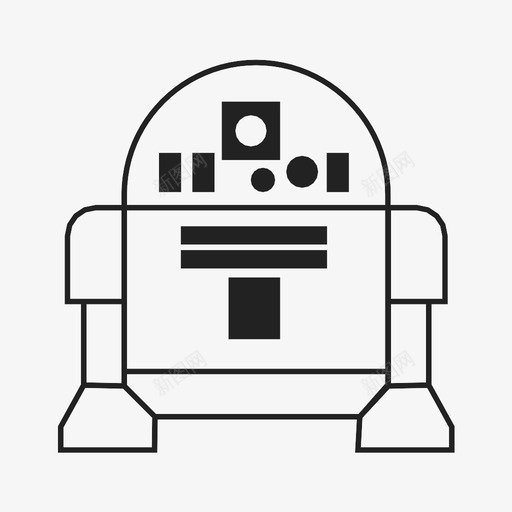 r2d2蓝色罐装图标svg_新图网 https://ixintu.com r2d2 机器人 机械师 罐装 蓝色