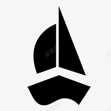 帆船假日湖图标图标