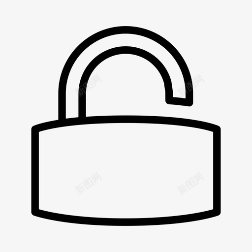 矩形锁打开挂锁密码图标svg_新图网 https://ixintu.com 安全 密码 挂锁 矩形锁打开 解锁 锁
