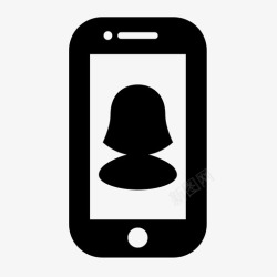 iphone头像智能手机用户账户女性头像图标高清图片