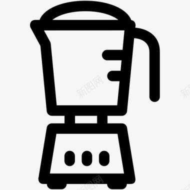 榨汁机搅拌机食品处理器图标图标